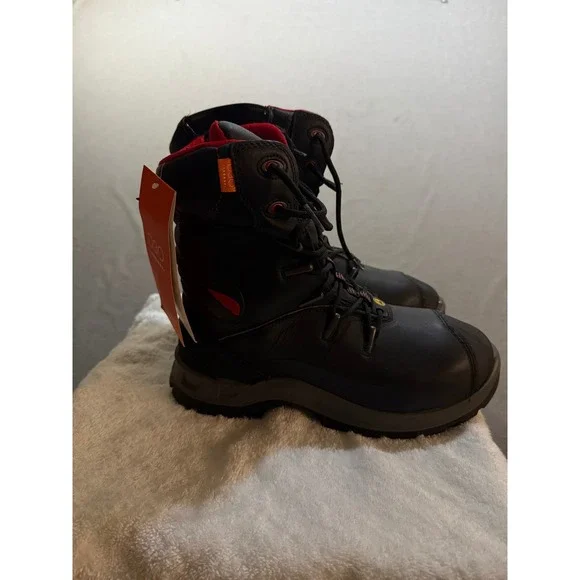 Red Wing Shoes Men's Black Insulated D30 Work Boots Size 9 Lace Up NWT